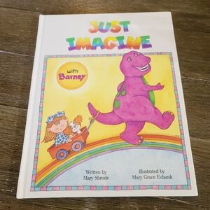 Vintage 90s Just Imagine With Barney Children's Picture Book